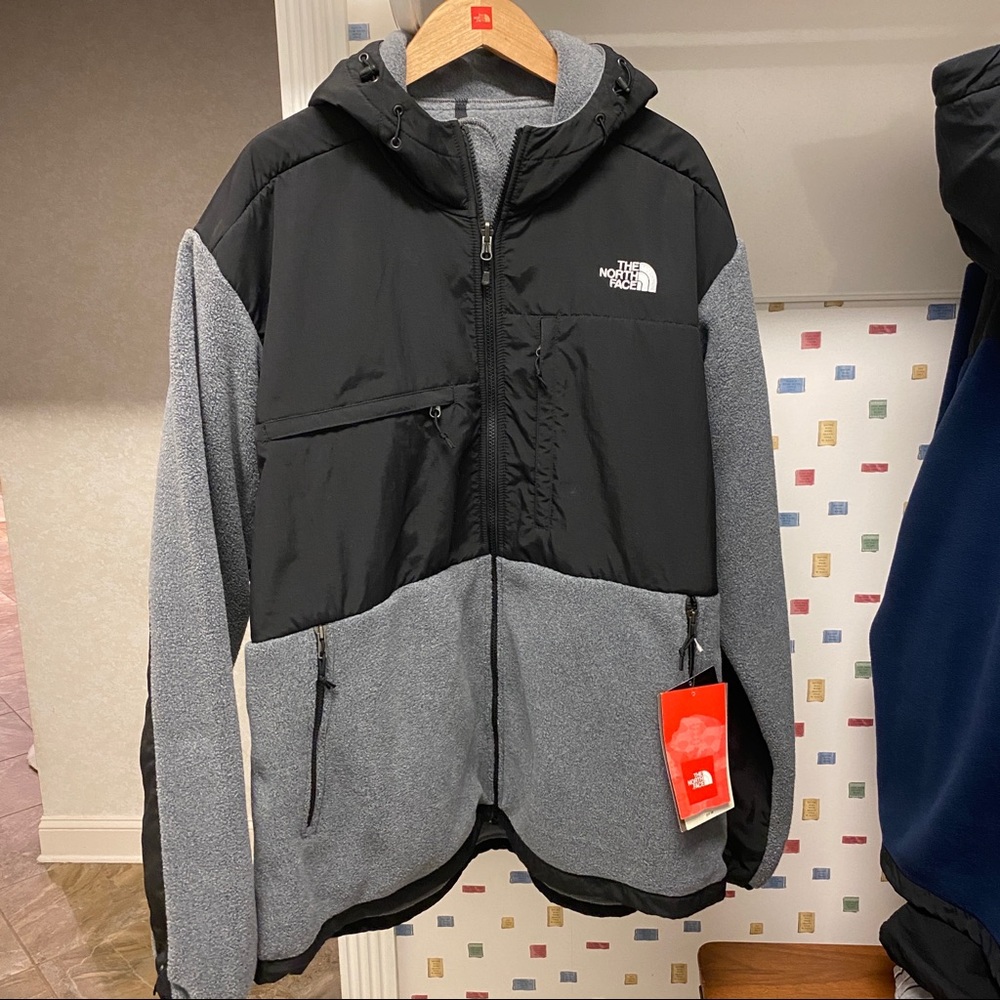 North Face Denali Hooded Jacket - Grey - XXL - Picture 2 of 5